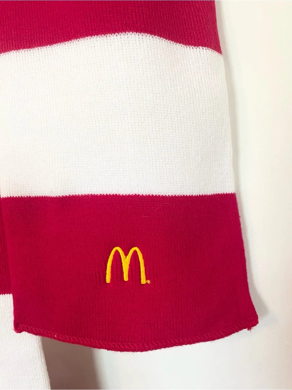 McDonald’s Golden Arches Scarf Striped Red & White